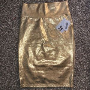 Lularoe Cassie gold skirt